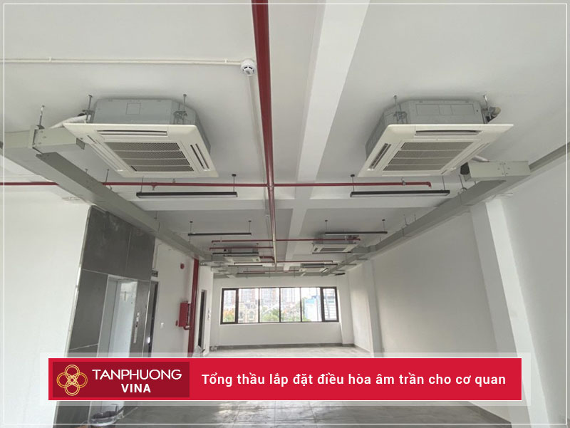 Lắp đặt điều hòa âm trần cho cơ quan tại Bắc Ninh